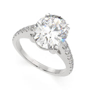 Karina Oval Cut Pave 6 Prong Engagement Ring Setting - Nivetta